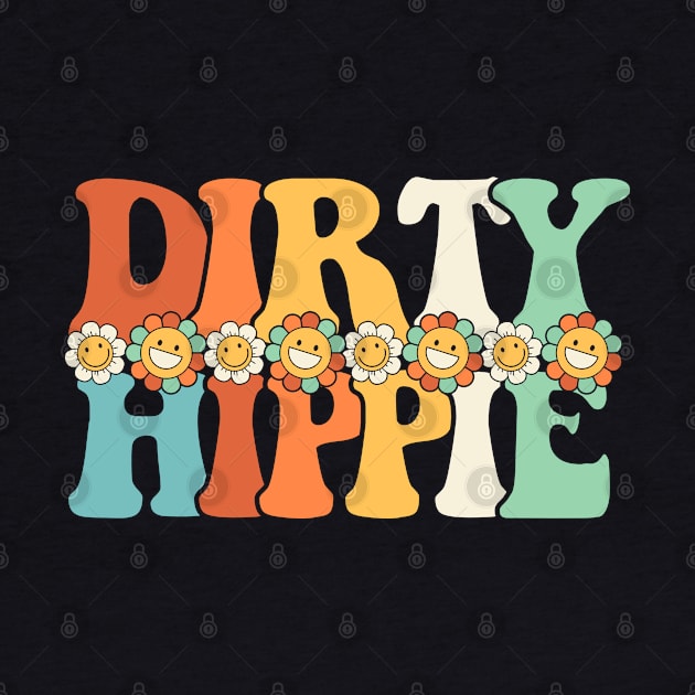 60s and 70s Hippie Hippies Retro Vintage Hippy Flower by Riffize